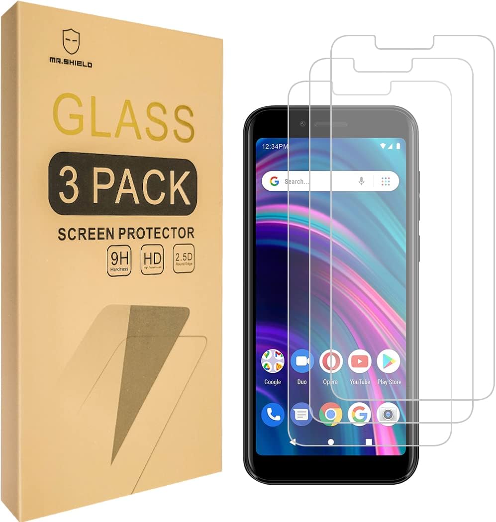 Mr.Shield [3-Pack]- Designed For BLU C5 Max/BLU C5L MAX [Tempered Glass] [Japan Glass with 9H Hardness] Screen Protector with Lifetime Replacement