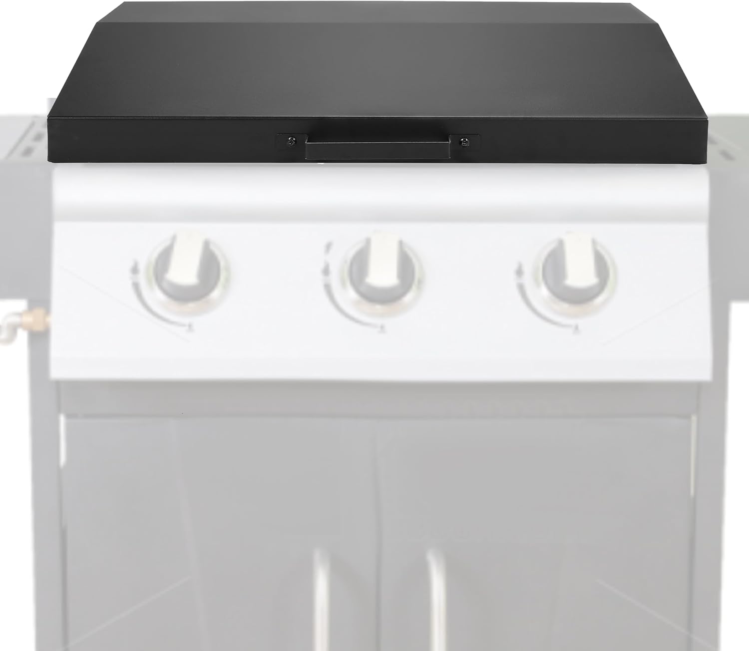 Kojem Hinged Lid Griddle Cover Compatible with 28 inch Blackstone Griddle with Rear & Right Grease Collection Steel Powder Coated Black 28 Inch Hinged Lid