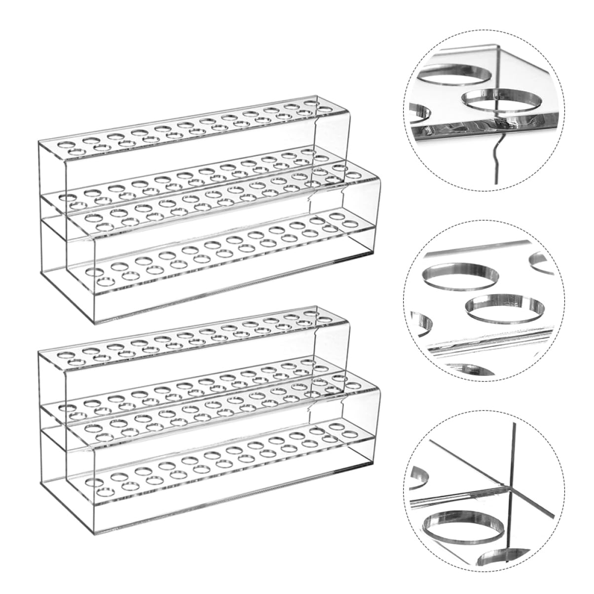 HOMSFOU 2 Pezzi Portapenne Scrivania Organizer con Scomparti per Penne per Ufficio e Casa Design Elegante e Facile