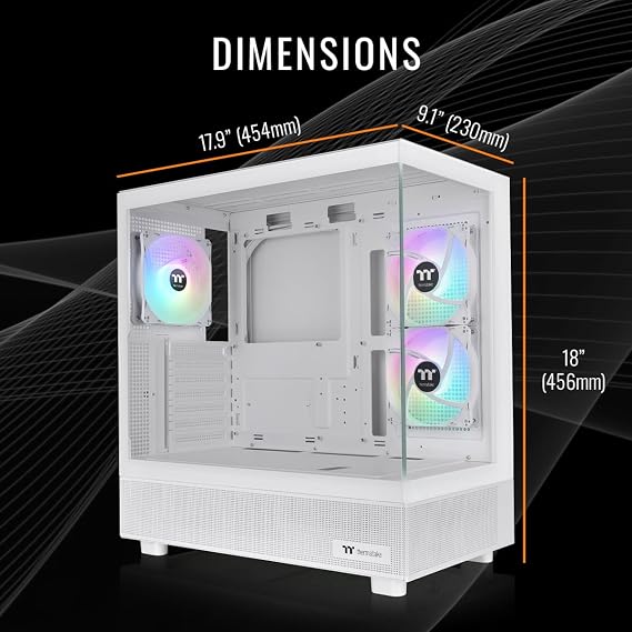Thermaltake LCGS View 7897XS-270 Gaming Desktop (AMD RyzenTM 7 7800X3D, 32GB 5600MT/s DDR5 RGB Memory, AMD RadeonTM RX 9070 XT, 1TB NVMe M.2, WiFi, Windows 11) V27S-B650-97X-LCS