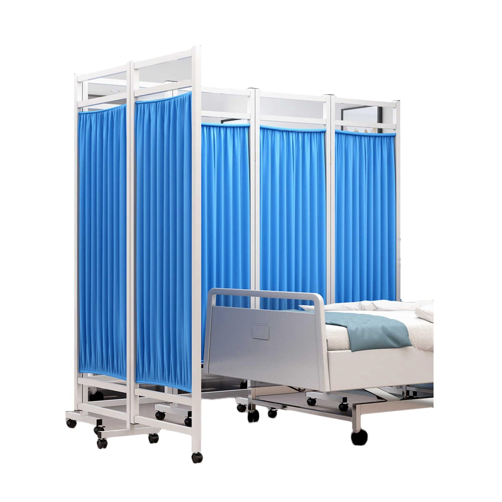 Paravent Médical Mobile À 6 Panneaux, Cloison De Séparation for Salles Patients, Salons Beauté Et Centres Santé, Cadre Pliable(Color-2)