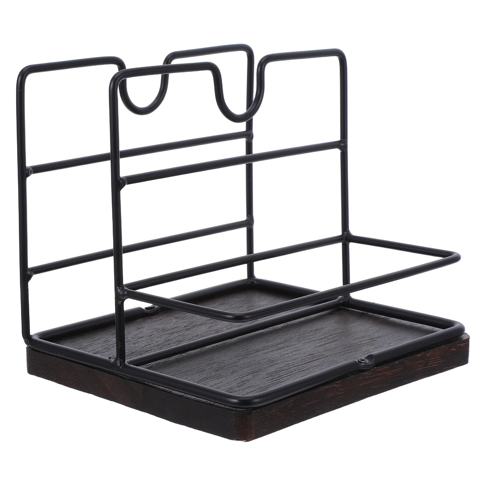 Porte-serviettes de table avec rangement salière poivrière en métal pour comptoir cuisine
