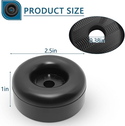 Miniatura 2 de Pies de goma antivibración resistentes para generadores, lavadoras a presión, compresores de aire y bombas, almohadillas de goma de 1 x 2.5
