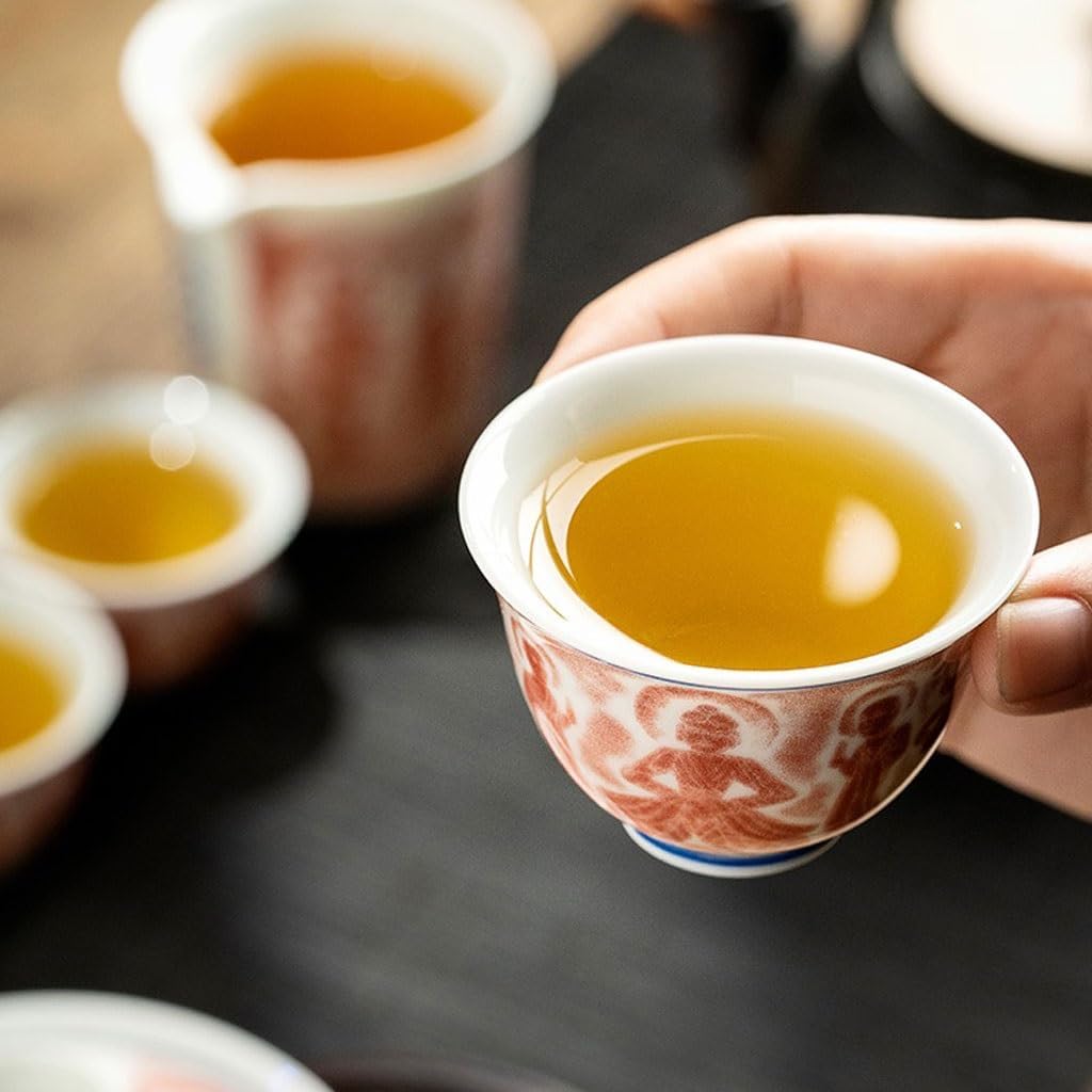 GSOUL Kungfu Tea cup Home Drinking Tea Cup Personal Owner Chinese Style White Ceramic Study Kung Fu Set Small Tea Cups