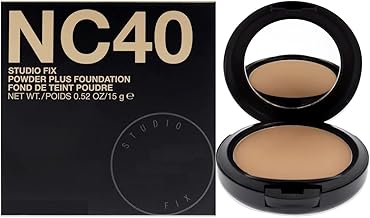 MMACC Studio Fix Powder Plus Foundation Matte + Poreless Compact Powder, upto 16 hours of Oil Control UV filters & ideal for normal to oily skin 40GM/1.23 OZ (NC 40)