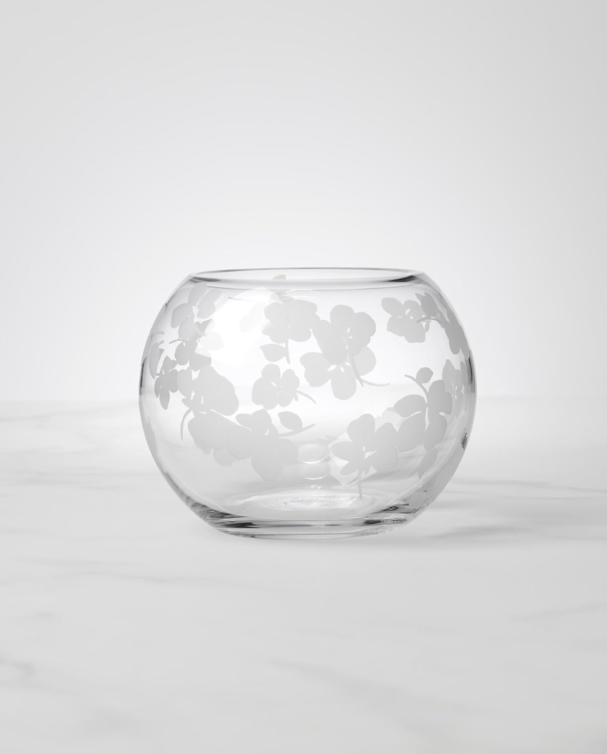 kate spade new york Spring Pansies Glass Petite Rose Bowl