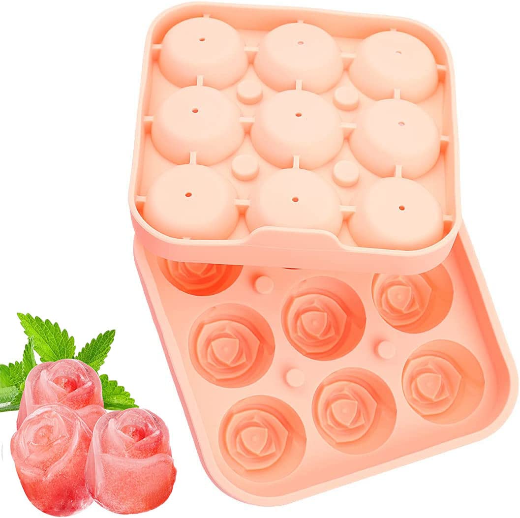 Moule à Glaçons 4 Cavités En Forme De Rose, Grand Bac à Glaçons En