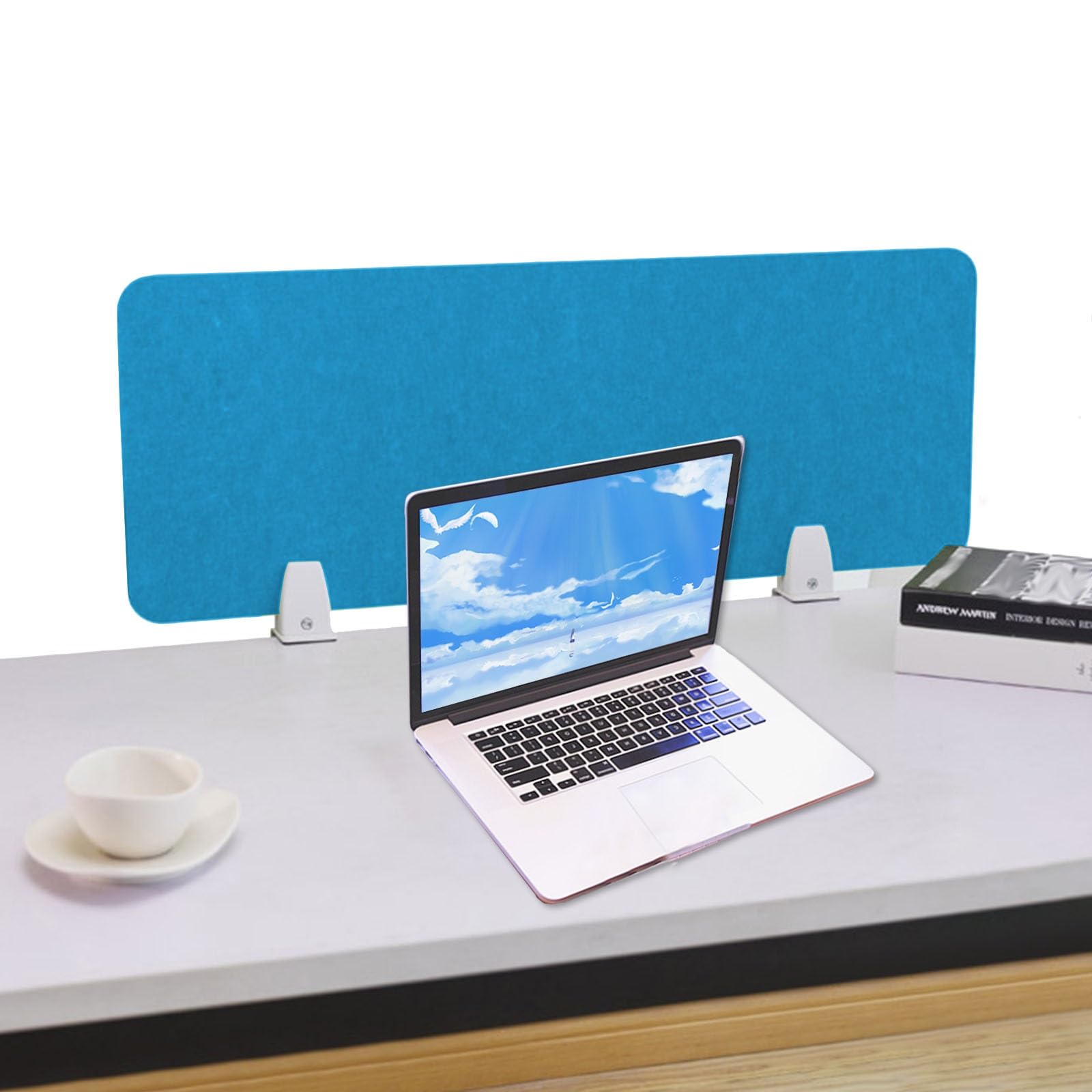 HJYCLFAZU Desk Divider Panel for Home Office Acoustic Cubicle System with Clamps Portable Modesty Shield School Classroom Single Table Top Partition (Width: H)