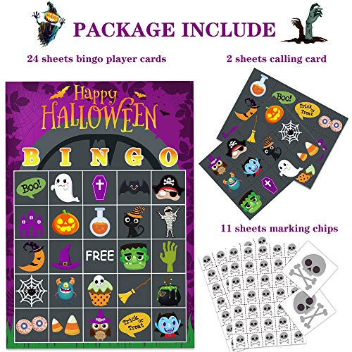 Halloween Party Games for Kids Adults, 24 Player Halloween Bingo Card Games - image 2