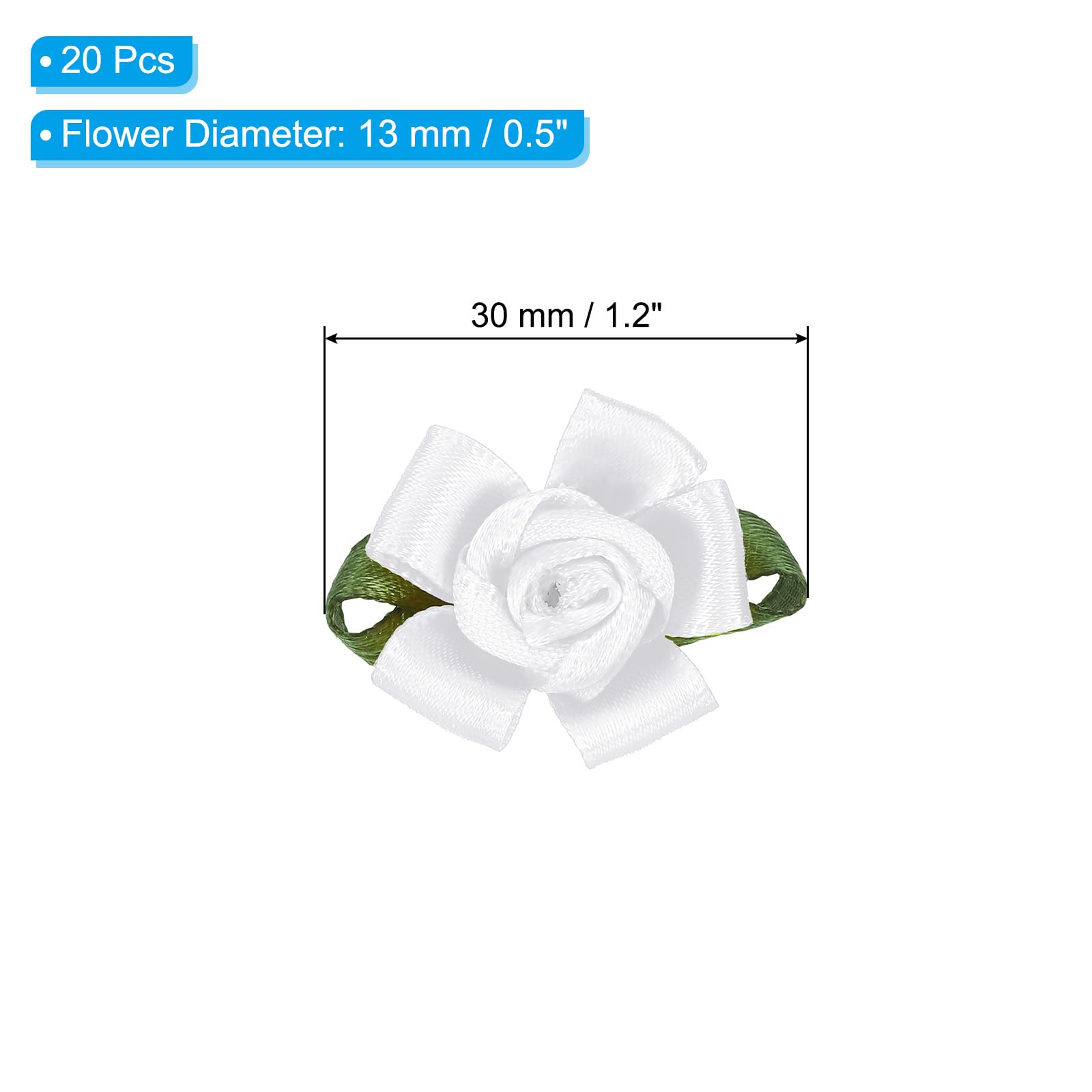 PATIKIL Mini Satin Ribbon Roses - Image 2