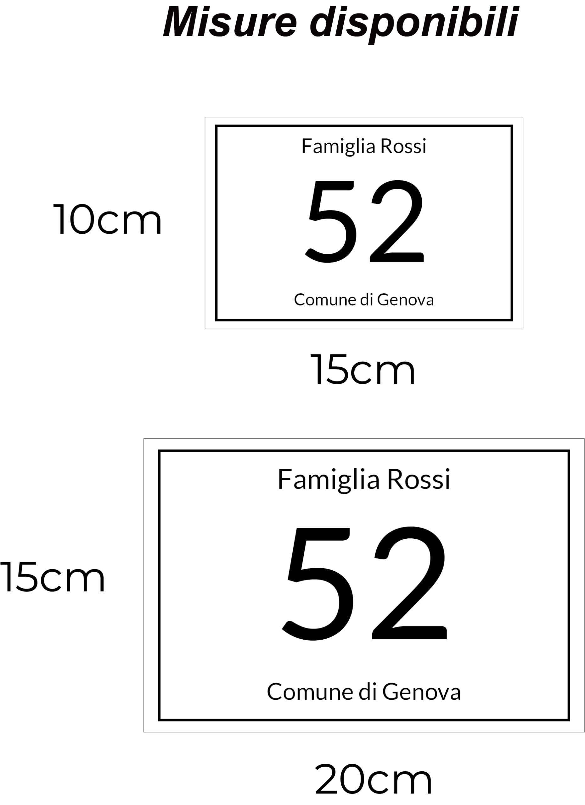 Stileitaliano Numero Civico per Esterno Personalizzato Targa Casa con Nome famiglia Numero Via Comune Resistente alla Pioggia e Sole regolamentare