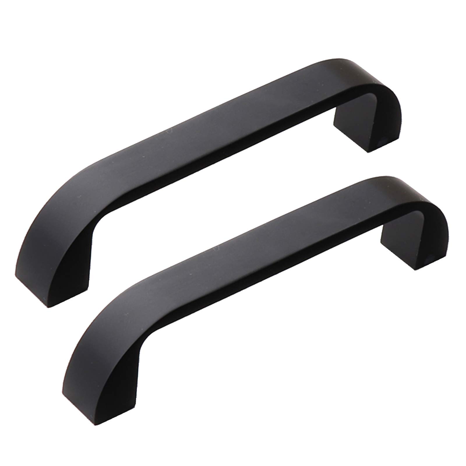 Poignées de porte noires en aluminium 96 mm pour meuble cuisine
