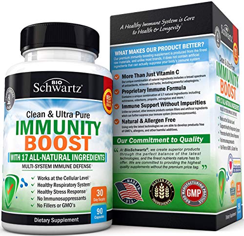 Immunity Boost Supplement With Elderberry, Vitamin A, Echinacea & Zinc + Vitamin C 1000Mg Capsules With Zinc, Rose Hips & Bioflavonoids - Provides Enhanced Immune Support #TOP2