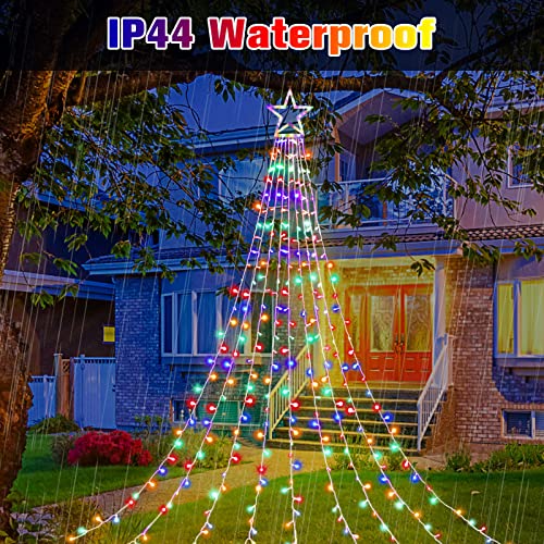 MINIAO Decorações de Natal Ao Ar Livre Luzes de Corda de Estrela, 320 Led Luzes de Árvore Em Cascata