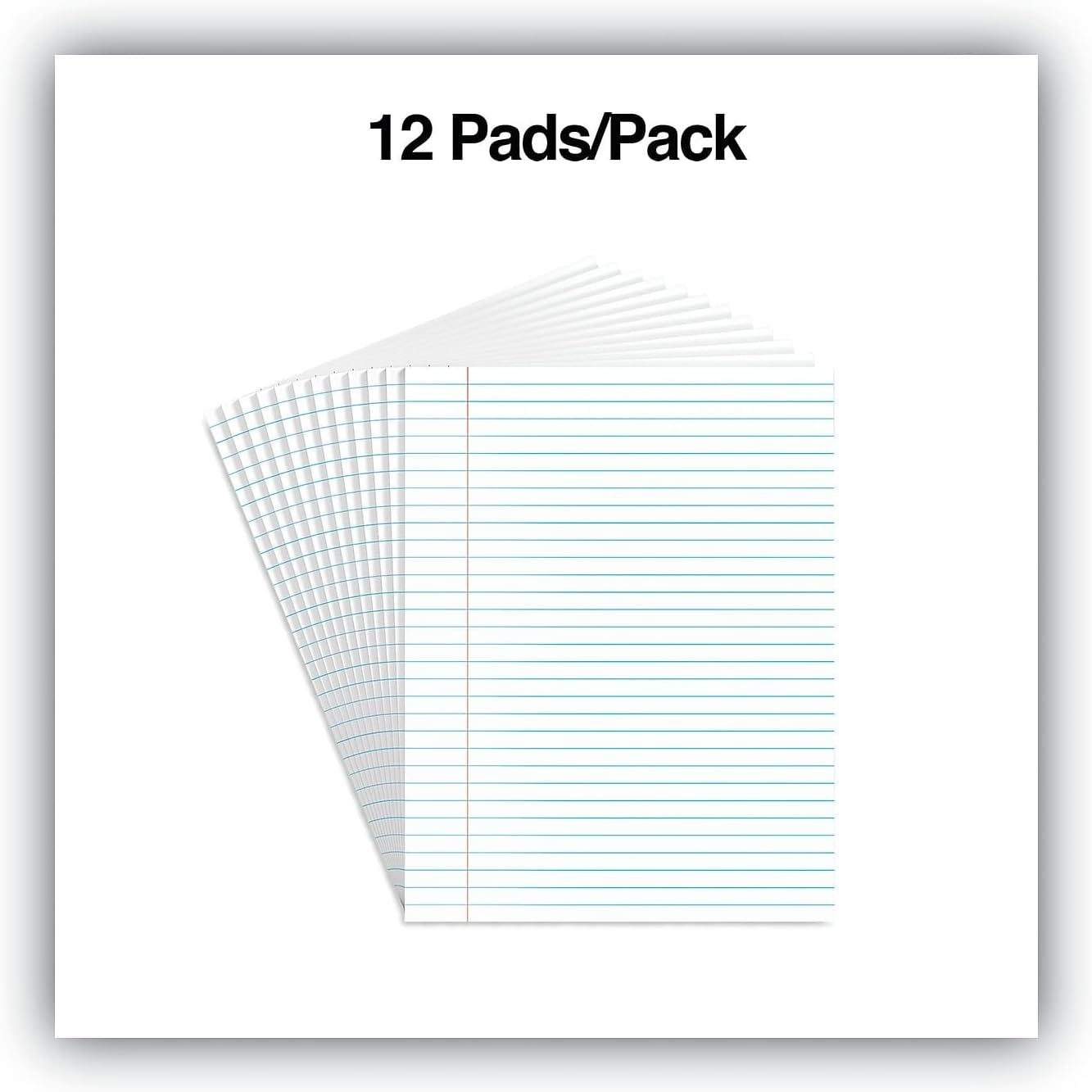 Universal 11000 Glue Top Writing Pads, Legal Rule, Letter, White, 50 Sheet Pads/Pack, Dozen