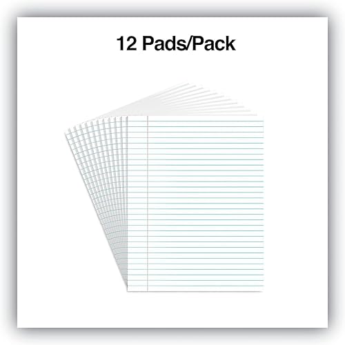 Miniatura 2 de Universal 11000 blocs de escritura con tapa de pegamento, regla legal, carta, blanco, 50 hojas por paquete (paquete de 12)