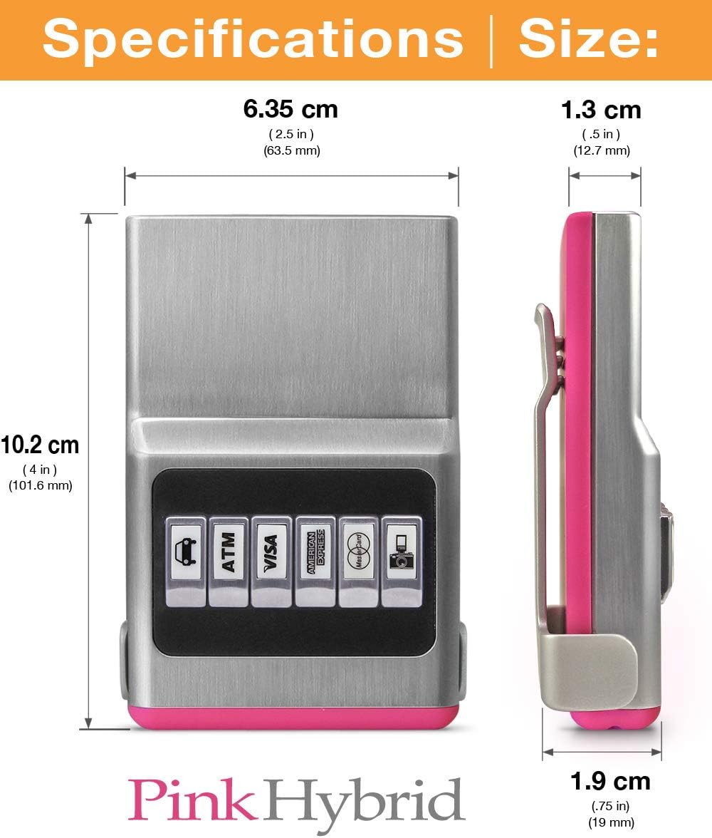 Credit Card Holder for Women - Great for Purse or Bag, Automatic Organizer & Money Clip - Easy Push Button Use, Eliminate Scratching Static & Damage