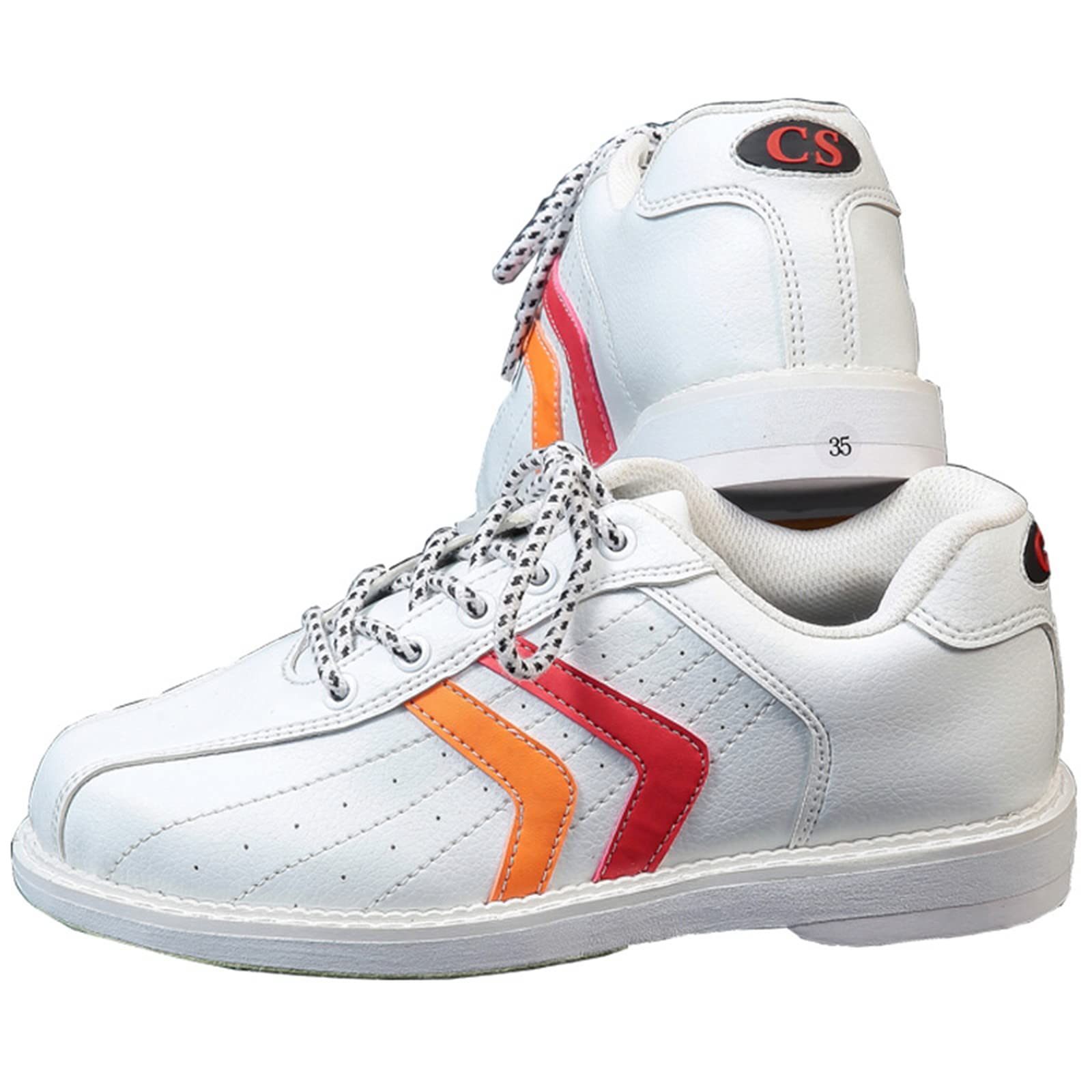 SDEQA Scarpe da Bocce da Uomo Scarpe da Bowling per Principianti E Avanzati Allacciate in Pelle Antiscivolo Leggere