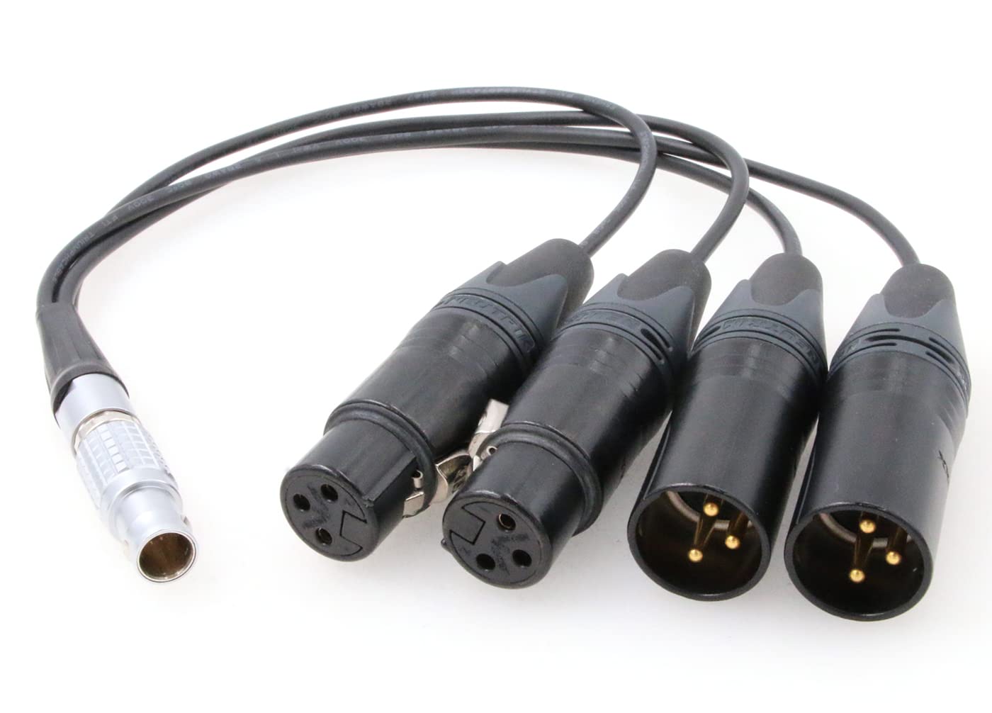 ZBLZGP Audio Breakout Input Output Cable 10 Pin Male to 4 XLR for Atomos Shogun Inferno Monitor Recorder (Straight Cable)