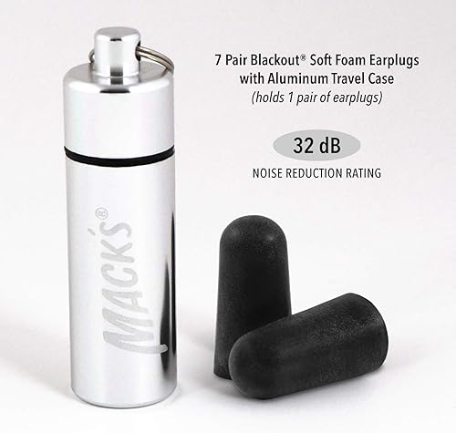 Miniatura 2 de Mack's Tapones opacos de espuma suave, 7 pares con estuche de viaje, 32 dB más alto NRR, cómodos tapones para los oídos para conciertos, sesiones de