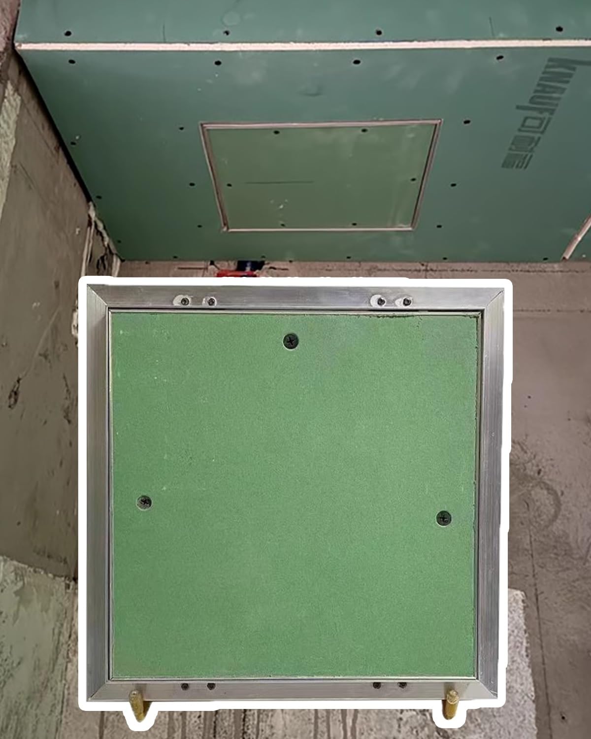 Plaque de plâtre avec panneau d'accès au plafond et kit de réparation de porte