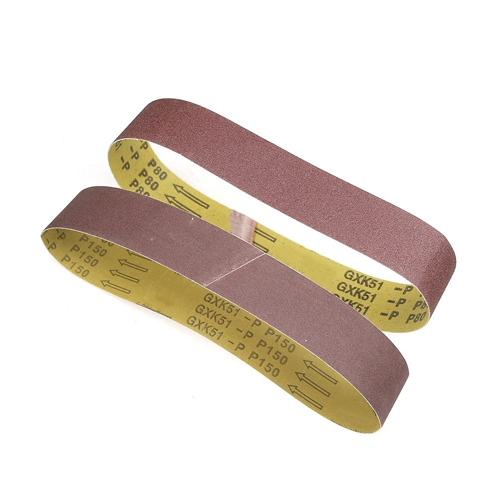 Schleifbänder und -blätter, 2 Stück 686 x 50 mm Schleifband for Polieren von Holz und Weichmetall(P180)