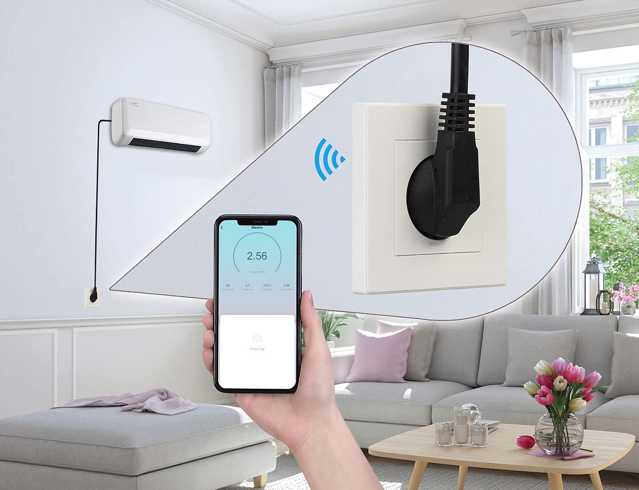 Luminea Home Control Alexa Smart Steckdose: 10er-Set WLAN-Unterputz-Steckdosen mit Verbrauch-Messung, App, 3.680 W (Unterputz-Steckdose Alexa, Programmierbare WLAN)