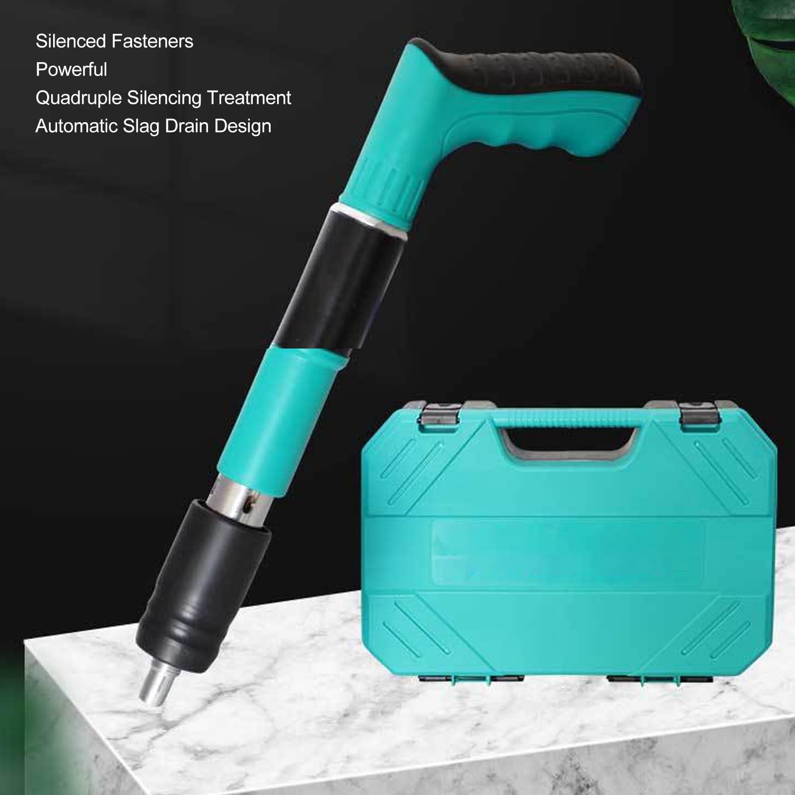 Concrete Nail Tool, Multi Gears Adjustable Portable Manual Nailer Multifunctional Wall Fastening Rivet Tool for Red Brick Walls, Ceiling and Plumbing Installation (1)