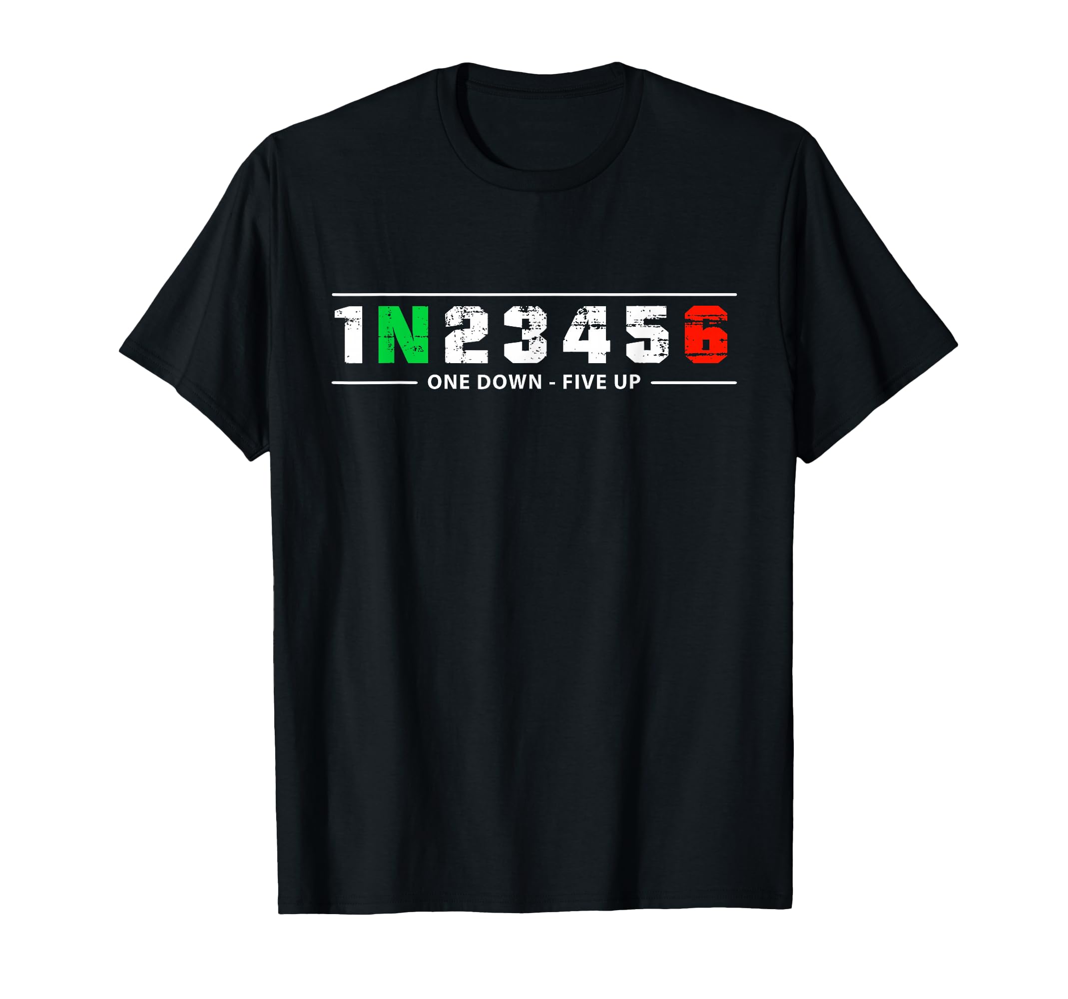 1N23456 Motorcycle Shift Biker Motorcyclist T-Shirt