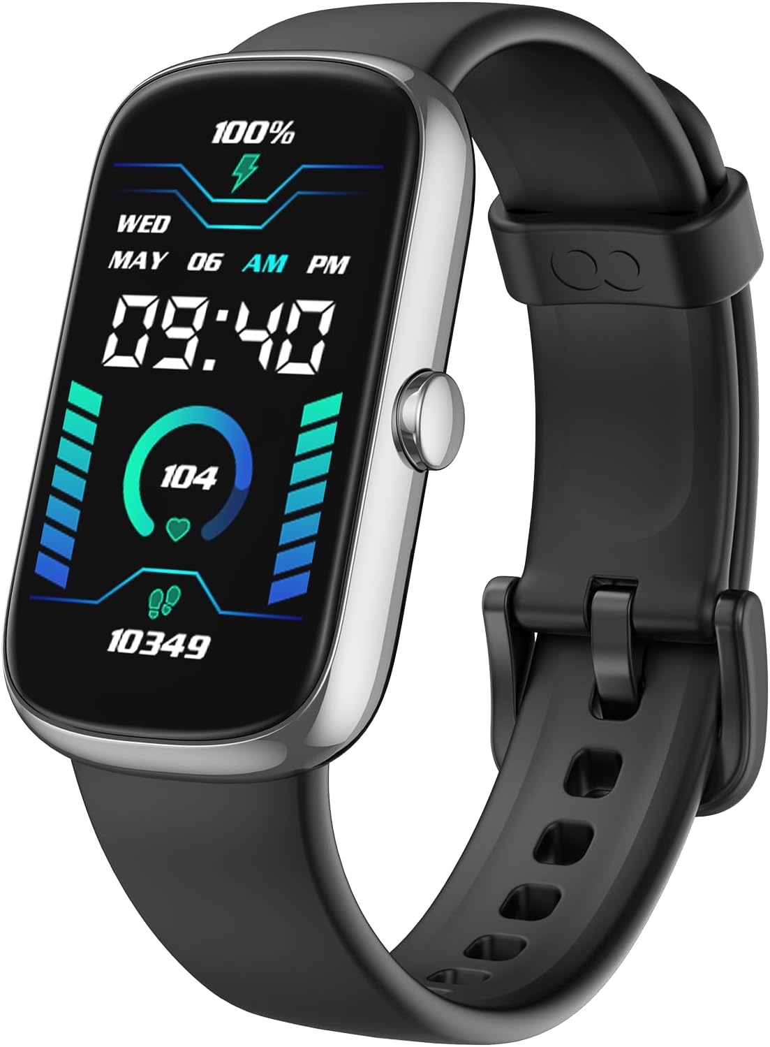 anyloop Fitness Tracker with Heart Rate Blood Oxygen Sleep Monitor, IP68 Waterproof Activity & Fitness Trackers Pedometer, Fitness Watches for Women Men, Step Counter Wrist 5.5''-7.8''