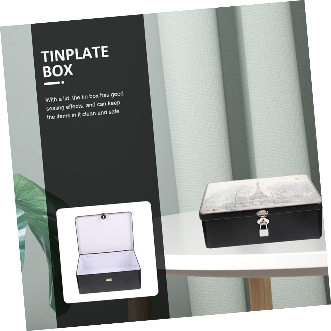Boîte De Rangement En Fer-blanc Doré Brossé - Hermétique, Portable, Parfaite Pour Thé, Bijoux Et Petits Objets Décoratifs - 4