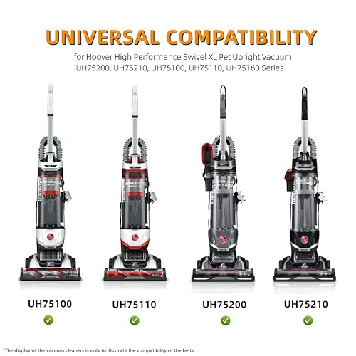Miniatura 3 de JEDELEOS Correas de repuesto para aspiradora vertical Hoover High PerformanceElite Swivel XL UH75200, UH75210, UH75250, UH75110, UH75100, UH75150,
