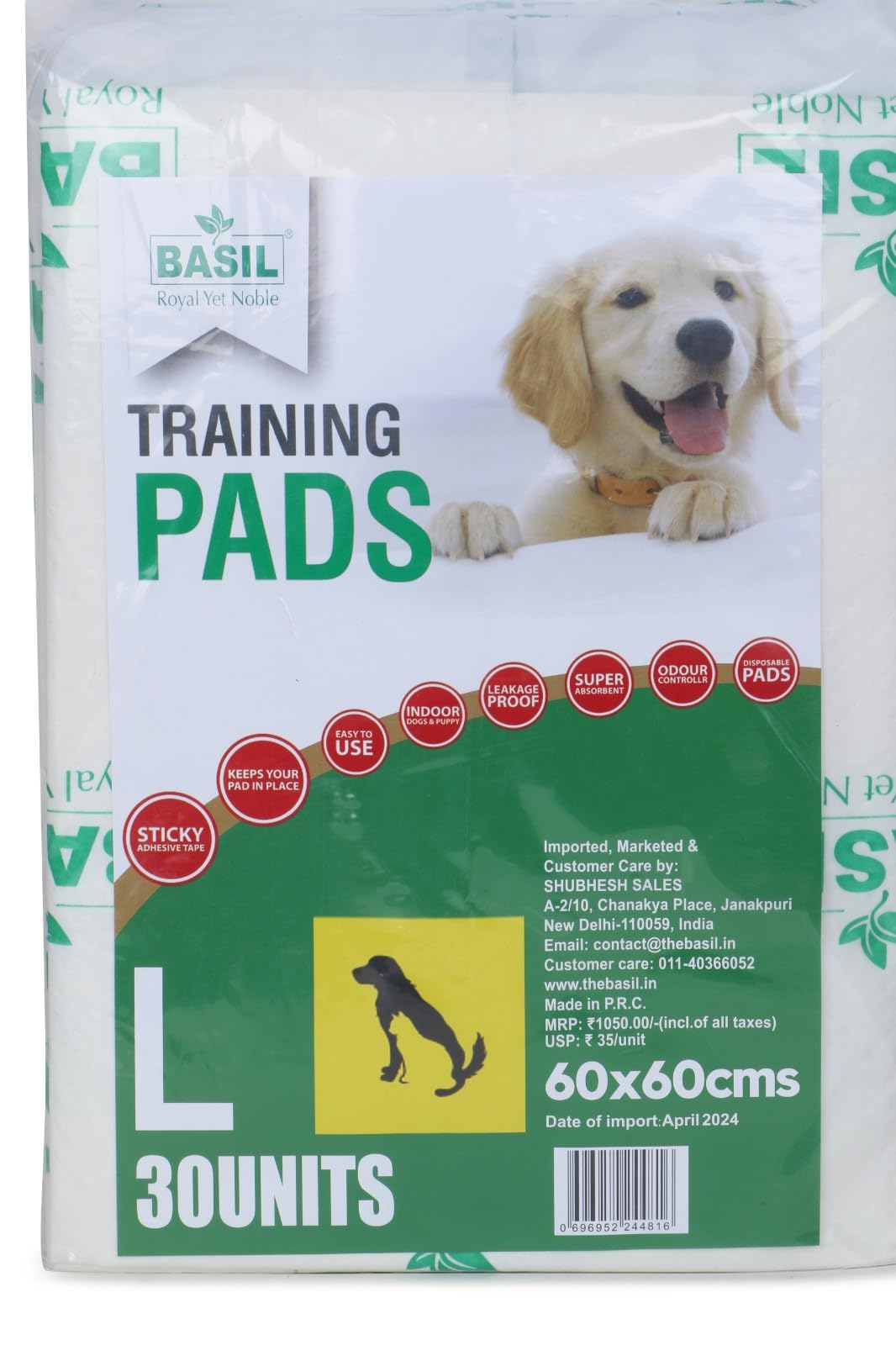 See full amazon price history chart for PetDog Puppy | Basil Training Pads for Dogs | (New) L 30 Pieces | 60x60 CM | Super Absorbent Leak Proof | Toilet Trainer Pads | Poop Mats (Pack of 1) PetDog Puppy | Basil Training Pads for Dogs | (New) L 30 Pieces | 60x60 CM | Super Absorbent Leak Proof | Toilet Trainer Pads | Poop Mats (Pack of 1) (B0D5JHYWST) Amazon Price History, Amazon Price Tracker