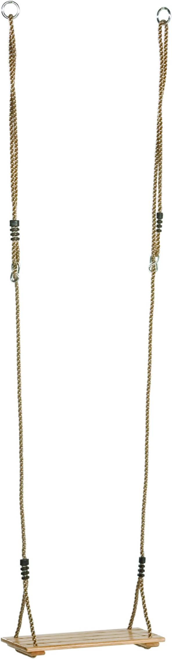 Wooden Hardwood Swing Seat With Ropes - Varnished- For Children's Swing Frames.