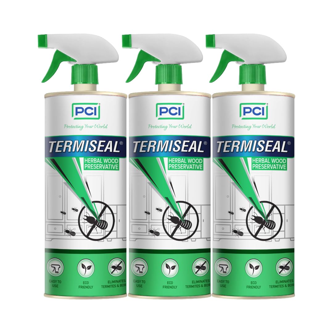 PCI Termiseal Herbal Wood Preservative Spray | Eco-Friendly Termite Killer Spray| Wood Preservative and Termite, Borer, Insect Repellant For Home, Kitchen and Offices (500ml) (Pack of 3)-picture-24