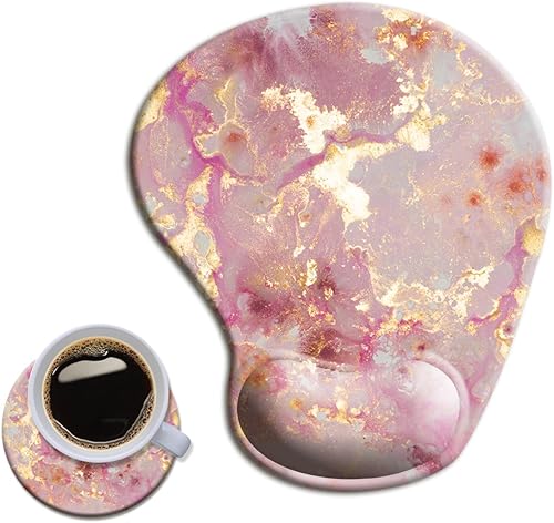 Miniatura 13 de Alfombrilla para mouse con soporte de muñeca, antideslizante, reposamuñecas para oficina, computadora, laptop y Mac, duradera, cómoda y ligera, cute