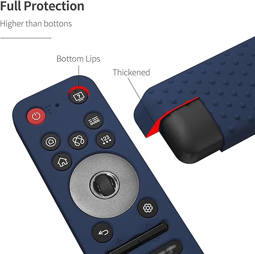 Miniatura 3 de Funda de silicona con control remoto para LG MR25GA, compatible con televisores inteligentes LG OLED 2025 C5, B5, G5, M5, con cordón (azul oscuro)