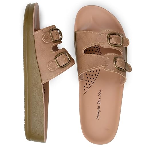 Sandália Ortopédica Feminina para Esporão e Fascite Plantar- Conforto Extremo,Antiderrapante,Alívio da Dor no Calcanhar