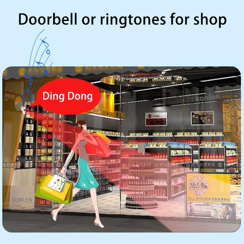 Doorbell chime function for a shop entrance