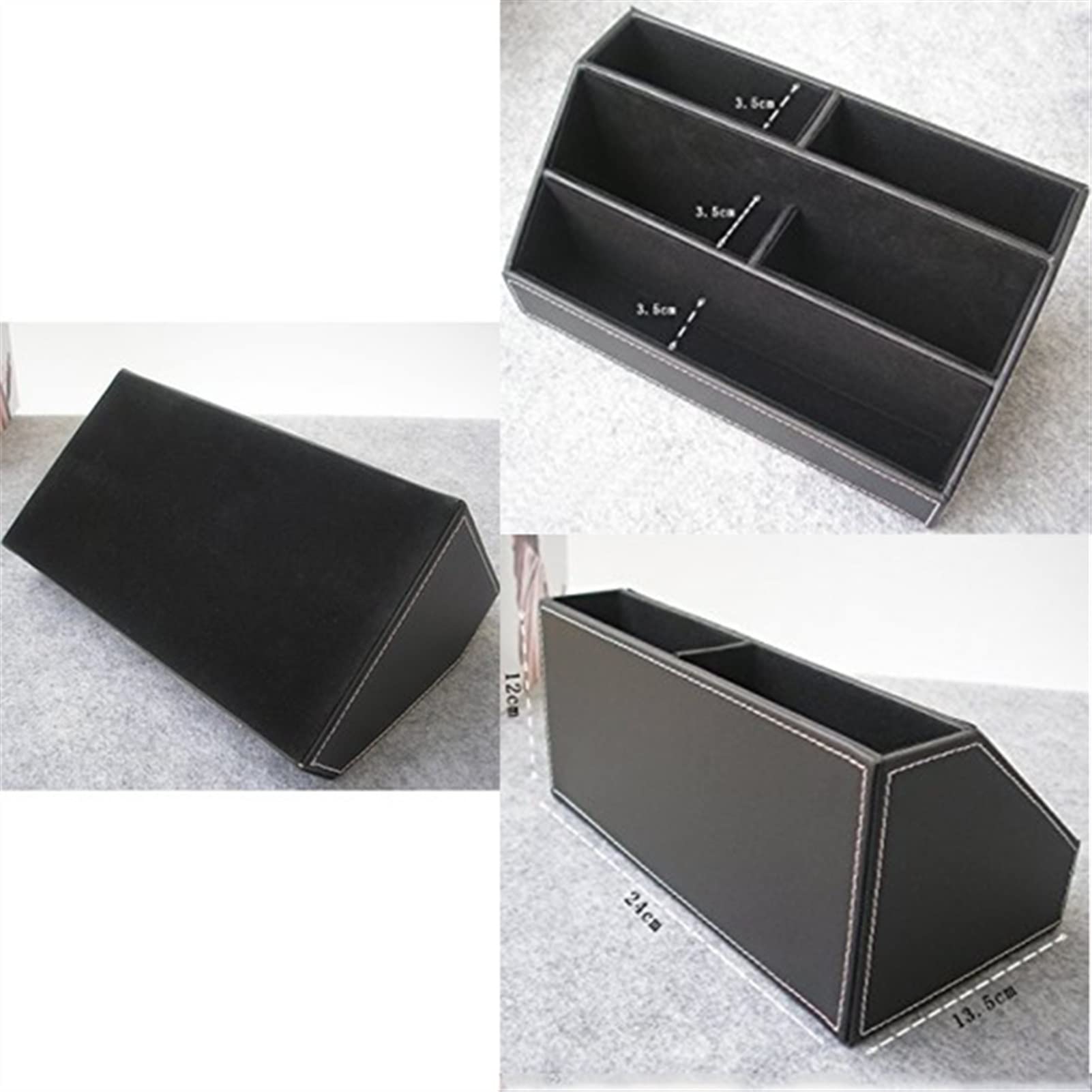 Portadocumenti da Scrivania File Rack Home Office in Legno Struttura in Legno Pelle Multifunzione Desk Cancelleria Cancelleria Penna Penna/Portamittente Vaschetta Portacorrispondenza