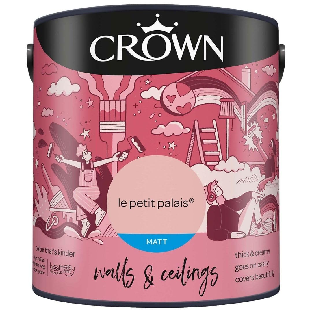 Drw Le Petit Palais Matt Emulsion Paint 2.5L | Interior Wall And Ceiling Paint | Smooth Flat Matt Finish | Durable Everyday Room Paint For Living Room Bedroom Hallway And Dining Room