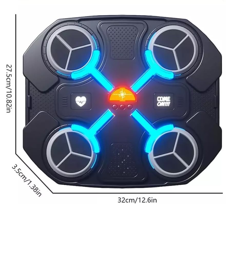 Macchina da Boxe Ritmo Musicale Bambini - Music Boxing Machine Bluetooth LED - Velocita' Regolabile con Guantoni Allenamento Sport Fitness Pugilato