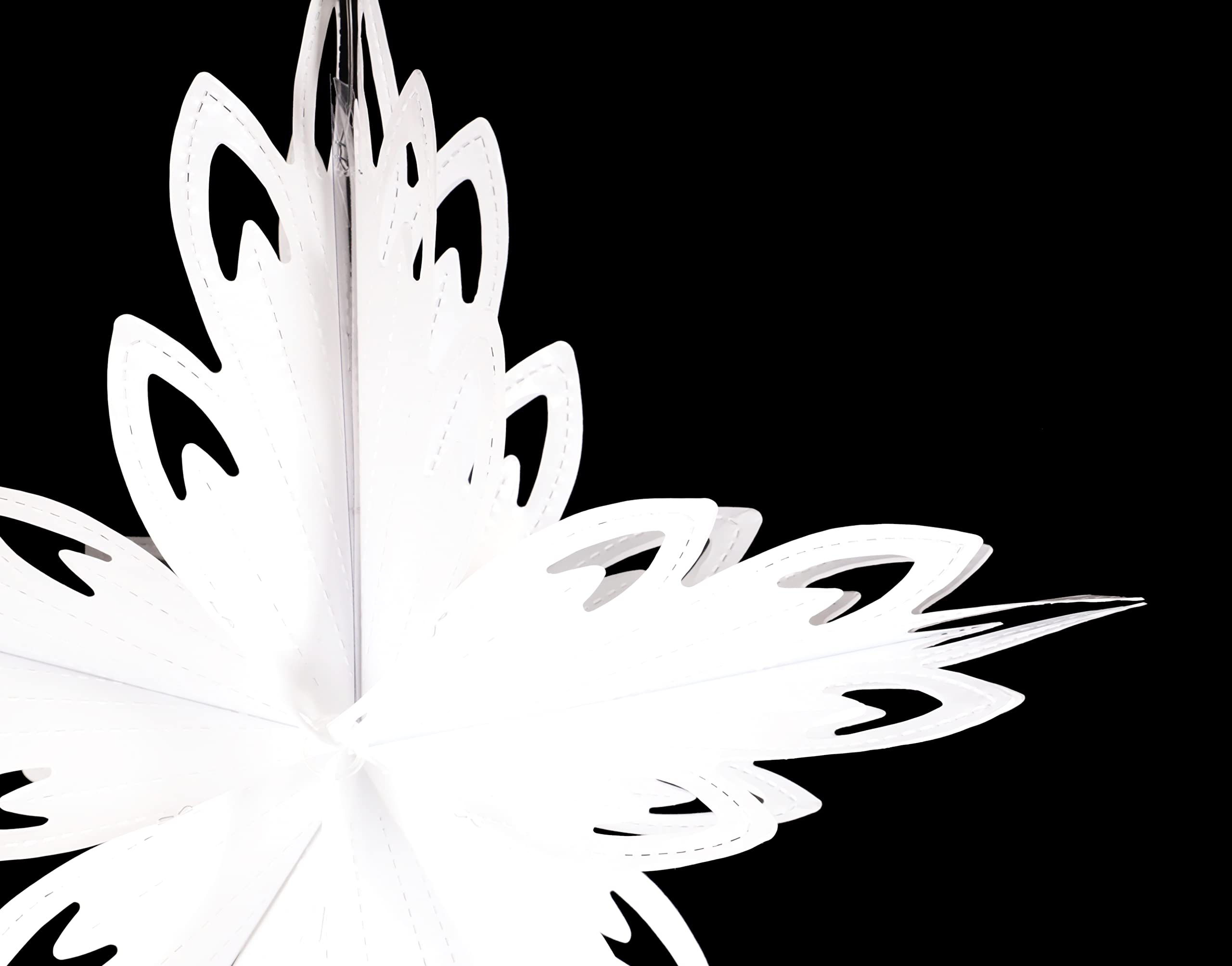 Christmas Concepts® 16” (1.3ft) Large Foil 3D Star Hanging Decoration - Christmas Trimming (White), 16" - Image 4
