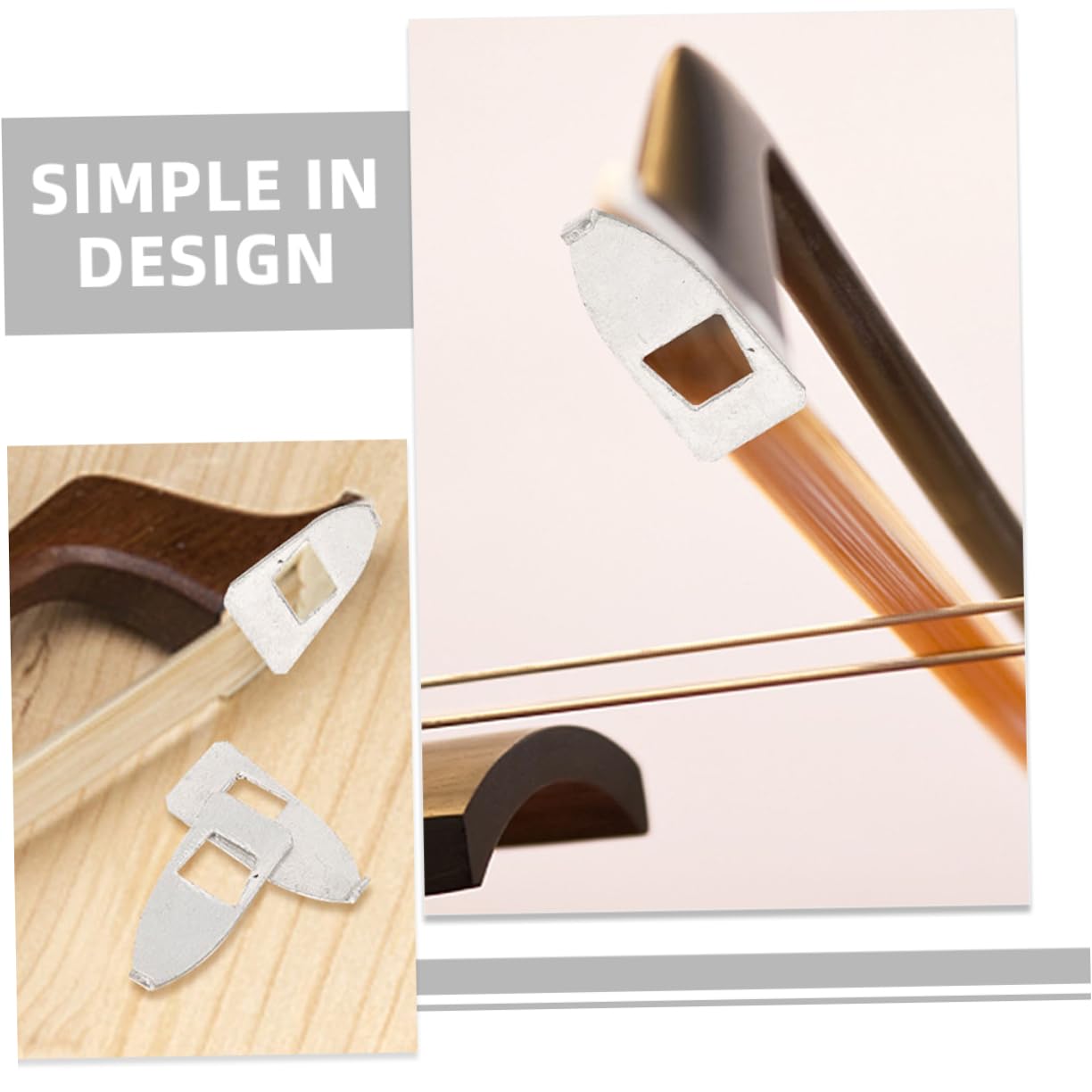 GOOHOCHY 3pcs Cello Bow Tips Metal Bow Tips Cello Bow Repair Parts Cello Accessories Cello Column Bows for Musical Instruments