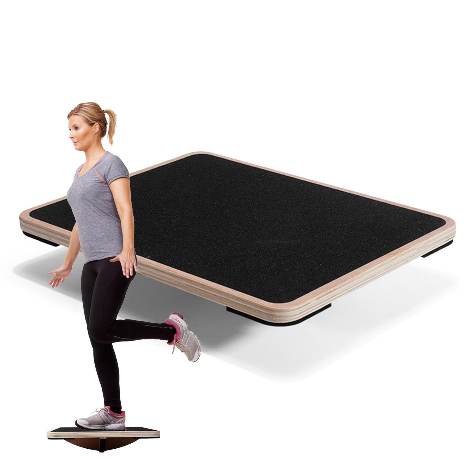 Tabla de equilibrio cuadrada de madera, tabla oscilante, accesorio de