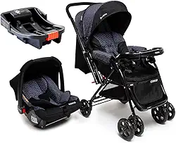 Travel System Cosco Kids, Reverse Trio, Preto Rajado