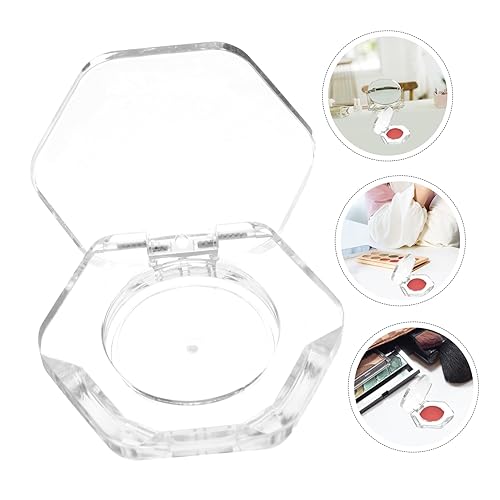 4Pcs Empty Eyeshadow Pans Transparent Makeup Palette for DIY Cosmetics Durable Portable for Blush Lipstick Foundation and Highlighter Storage