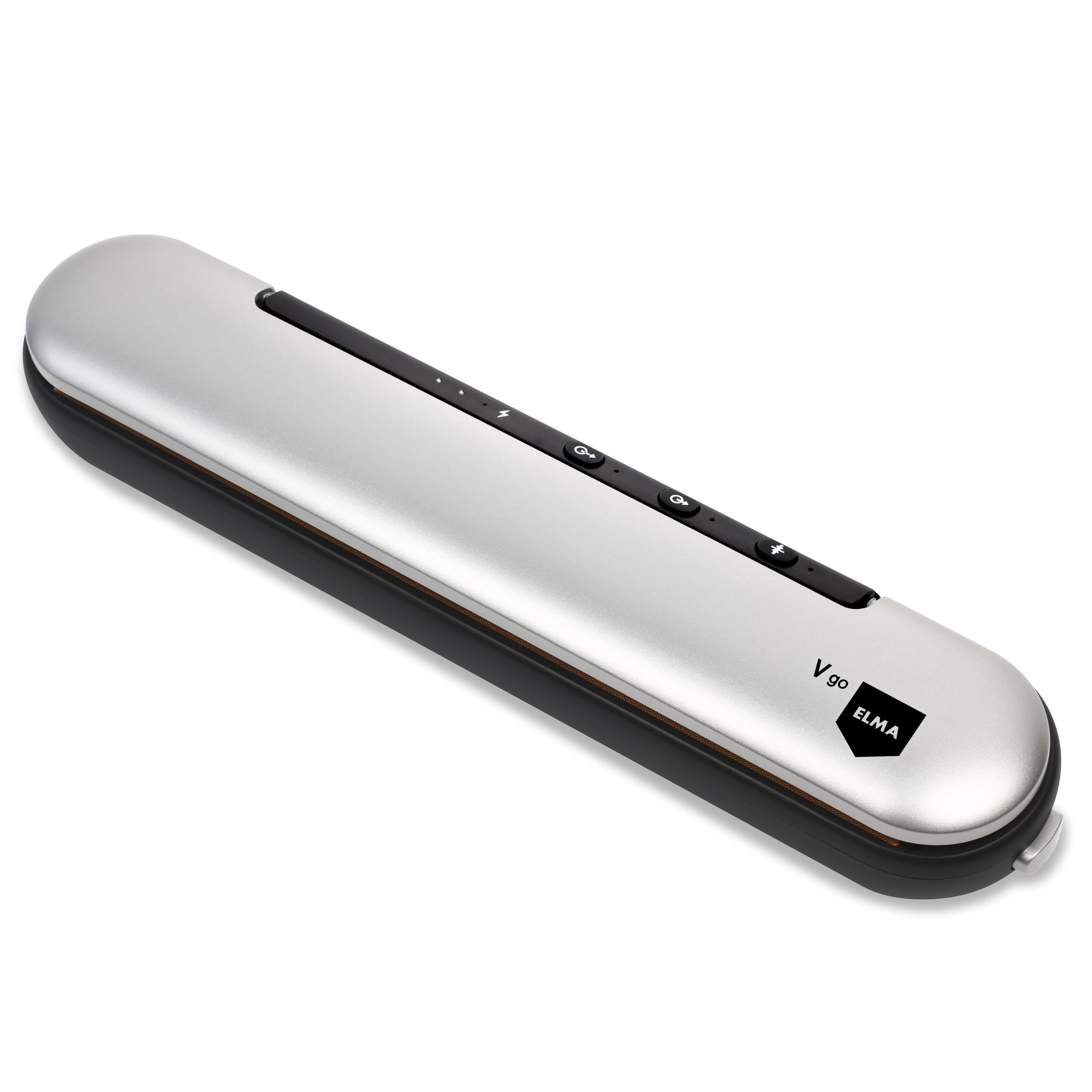 ELMA Macchina Sottovuoto a Bateria, Macchina Sottovuoto Domestica V Go per il Confezionamento di Alimenti Secchi | Wireless, Barra Saldante 30 cm, 37,6 x 7,8 x 5,8 cm | Include 1 Rotolo di Sacchetti