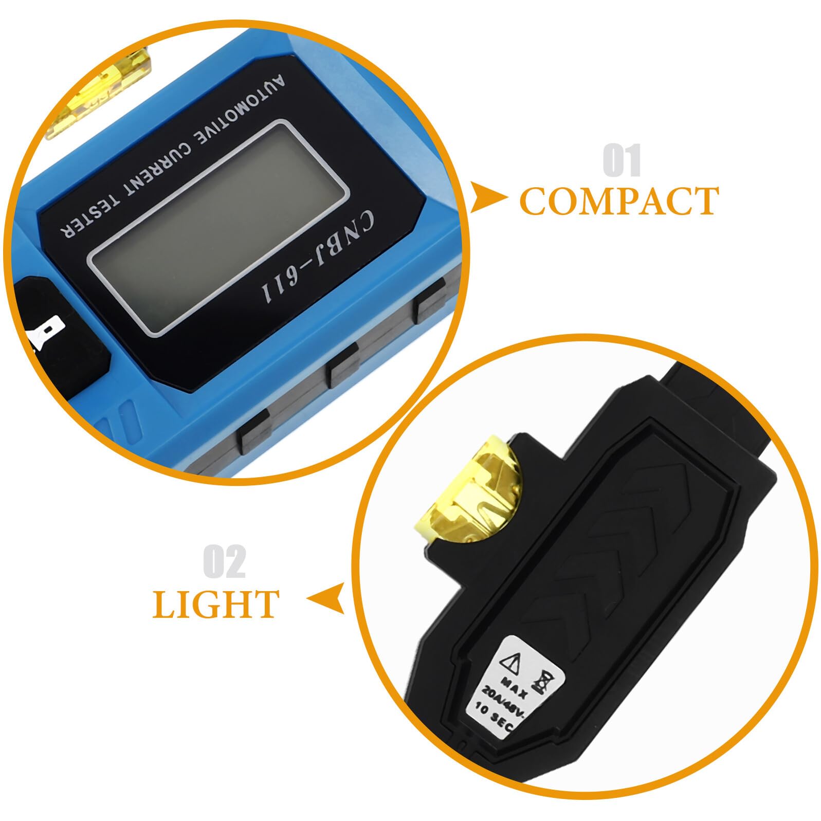 Tester di Fusibili Auto Digitale per Rilevare Correnti Oscure ABS