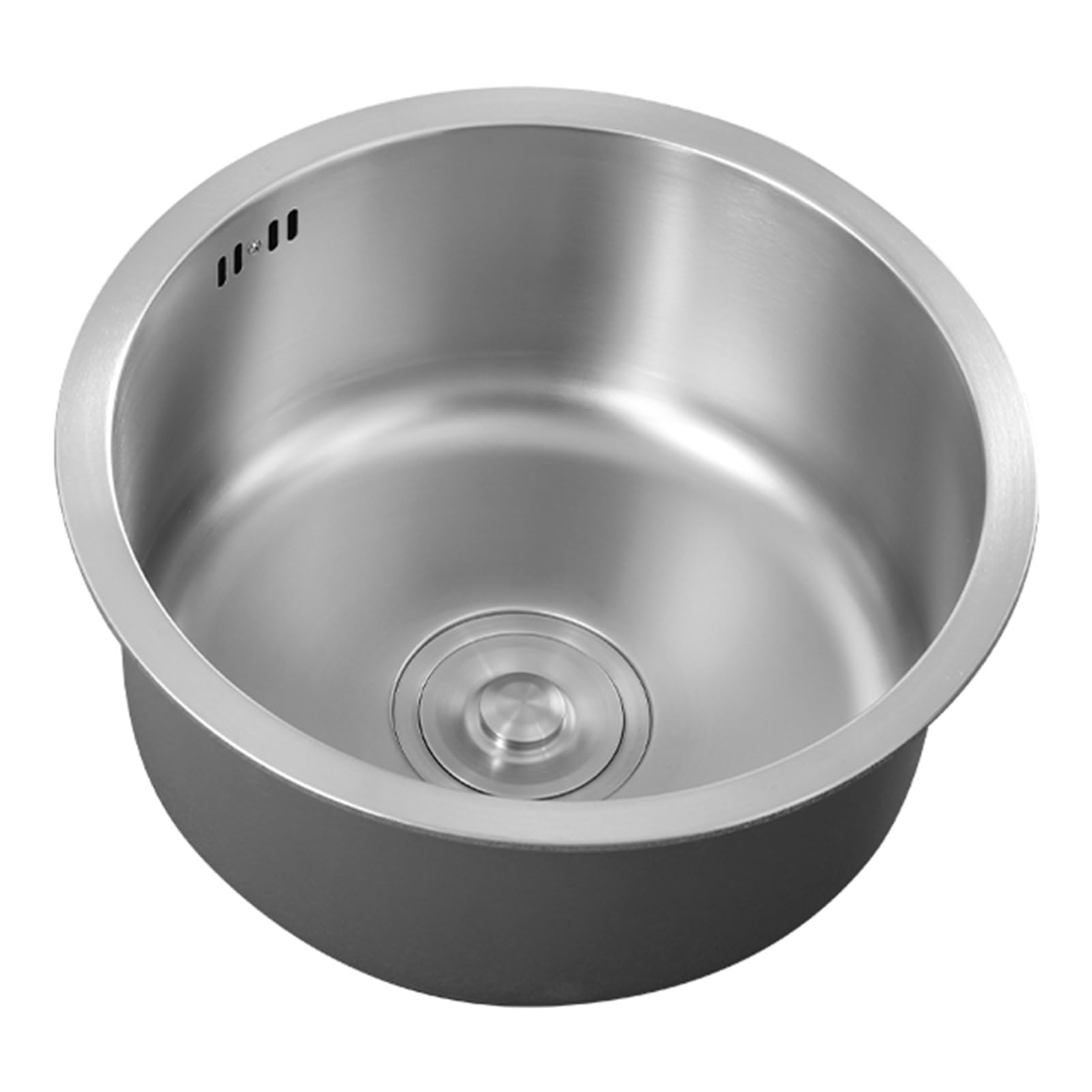 Évier rond en acier inoxydable compact pour petites cuisines